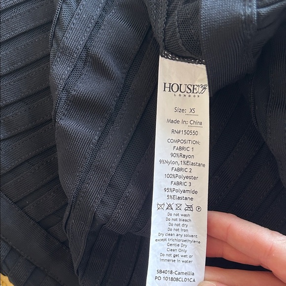 House of CB Black Semi Sheer Bandage Dress - Picture 7 of 7